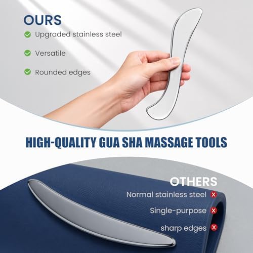 Muscle Scraper Tools, Stainless Steel Guasha Tool for Body, Scraping Tool Physical Therapy, Myofascial Release Tool, Massage Tools for Deep Tissue