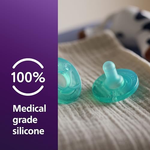 Philips Avent Soothie Baby Pacifier for 0-3 Months, BPA-Free, 4-Pack, Green