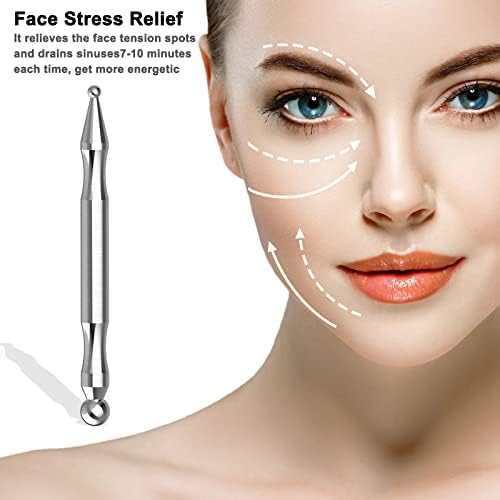 Acupuncture Pen, Facial Reflexology Tools Stainless Steel, Trigger Point Massager Tool, Deep Tissue Massage Tool
