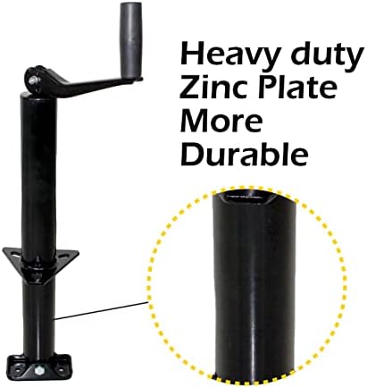 MaxxHaul 70159 14" Lift A-Frame Mount Trailer Jack with Top Wind - 2000 lbs. Capacity