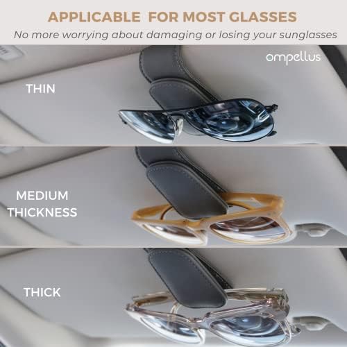 Magnetic Leather Car Sunglass Holder, Visor Sunglasses Holder Clip, 1 Pack