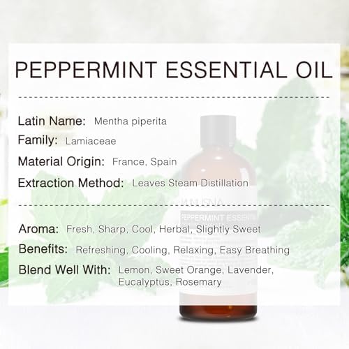 Peppermint Essential Oil for Hair, Air Freshening, Aromatherapy