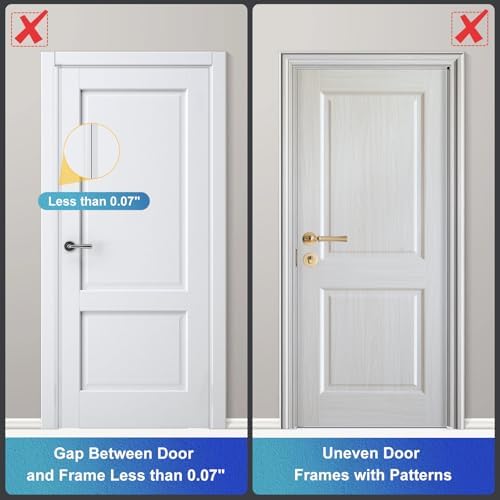 1 Pack Door Reinforcement Lock, Home Security Door Lock, Child Proof, White