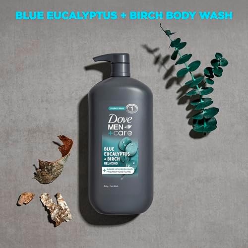 Dove Men Body and Face Wash, Blue Eucalyptus + Birch, 30 oz