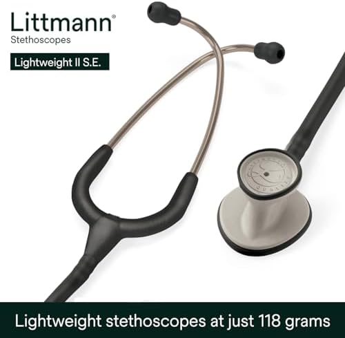 3M Littmann Lightweight II S.E. Stethoscope, 2450, 28" Black Tube