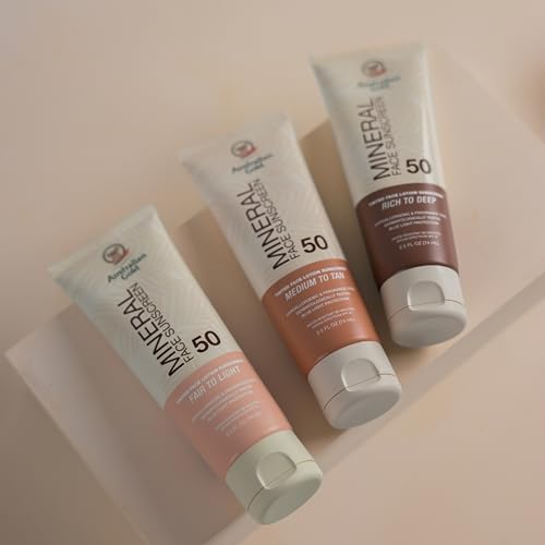 Australian Gold Tinted Mineral Face Sunscreen SPF 50 | Fair to Light Tint