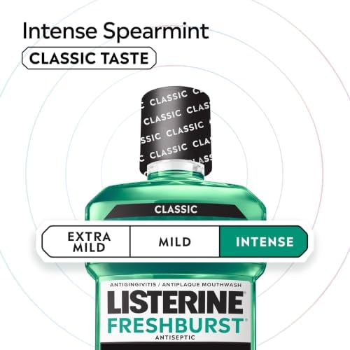 Listerine Freshburst Antiseptic Mouthwash, Spearmint, 33.8 fl. oz/1L x 2