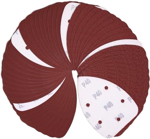 Coceca Mouse Detail Sander Sandpaper Sanding Paper Assorted Sanding Pads 40 80 120 180 240 Grits (50pcs Mouse Sandpaper)