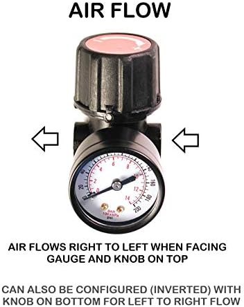 Primefit CR1401G Replacement Air Regulator with steel-Protected Gauge, 1/4" Npt