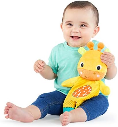 Bright Starts Snuggle & Teethe BPA-Free Crinkle Teething Plush Baby Toy - Giraffe