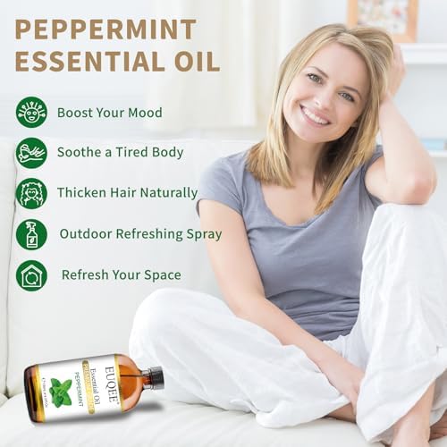 EUQEE Peppermint Essential Oil for Spray 118 ml/4Fl. Oz