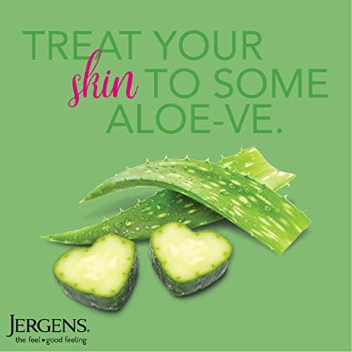 Jergens Soothing Aloe Body Lotion For Dry Skin, Moisturizer, 21 fl oz