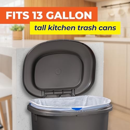Hefty Essentials 13 Gallon Kitchen Trash Bags, White, Unscented, 45ct
