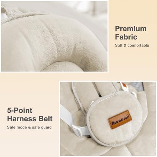 Monamii Baby Swings for Infants, Bluetooth Infant Swing with Music Speaker