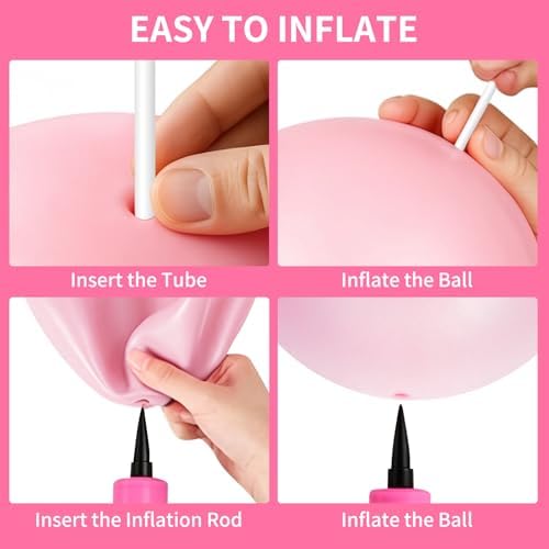 9" Pink Pilates Ball with Air Pump for Core & Balance