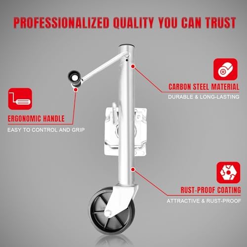 BIG RED Boat Trailer Jack with Wheel, 1000 lbs Swivel Boat Trailer Jack