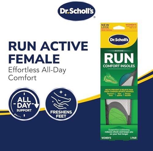 Dr. Scholl's Run Active Comfort Insoles,Women's, 1 Pair, Trim to Fit Inserts