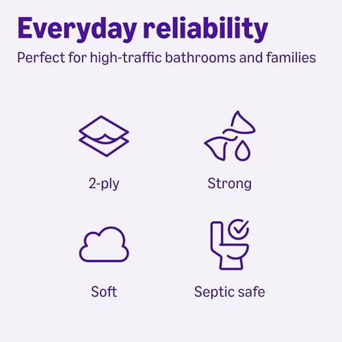 Amazon Basics Soft and Strong 2-Ply Toilet Paper, 6 Ultra Rolls = 24 Regular Rolls, Unscented, 340 Sheet (1 Pack of 6), Packaging May Vary