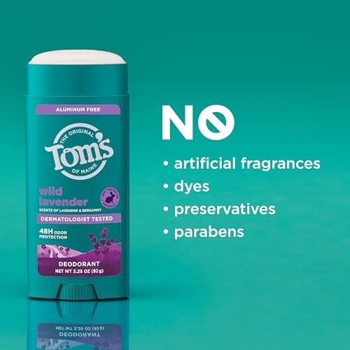 Tom’s of Maine Wild Lavender Natural Deodorant, 3.25 oz (2 Pack)