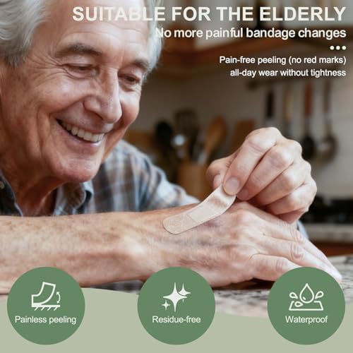 Hysimedy Silicone Bandages for Sensitive Skin 1x3 Inch Painless Removal