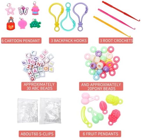 XKDOUS 24 Colors Rubber Band Bracelet Kit, Rubberband Bracelet Making Kit