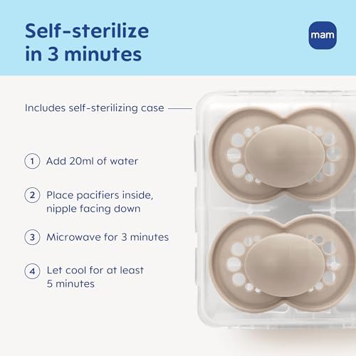 MAM Original Baby Pacifier 6-16 Mths, Skin Soft Silicone Nipple, 4 Pack