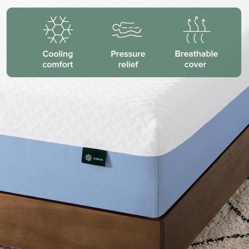 Zinus 8 Inch Twin Cooling Essential Memory Foam Mattress, Medium Feel