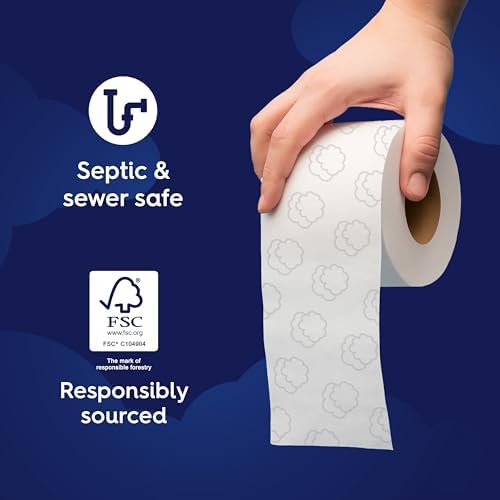 White Cloud Ultra Soft and Strong Bath Tissue, 4 Packs of 6 Mega Rolls