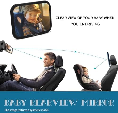 Baby Car Mirror Backseat, Black