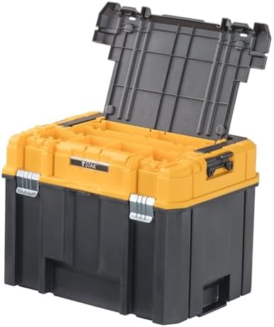 DEWALT TSTAK Tool Box, Deep, Long Handle, Extra Large Design, Fixed Divider for Tool Organization, Water and Debris Resistant (DWST17814)