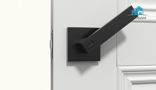 Estmoon 5 Pack Matte Black Door Handles Interior Door Knobs