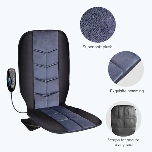 Vibration Massage Chair Pad, Back Massager with Heat, Massage Seat Cushion
