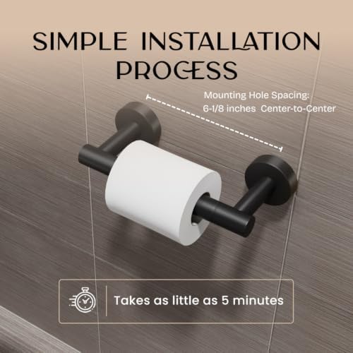 Day Moon™ - Matte Black Toilet Paper Holder Wall Mount - Modern Roll Holder