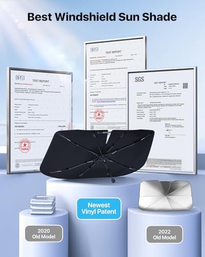 2026 Nmoiss Windshield Sun Shade Umbrella [Vinyl Coating Heat Shield]