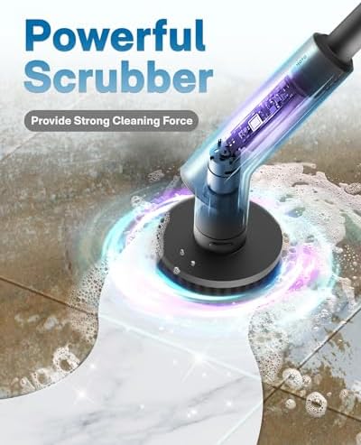 HOTO Cordless Electric Spin Scrubber, 6 Brush Heads, for Bathroom, Tile