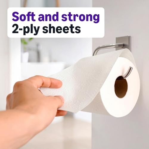 Amazon Basics Soft and Strong 2-Ply Toilet Paper, 6 Ultra Rolls = 24 Regular Rolls, Unscented, 340 Sheet (1 Pack of 6), Packaging May Vary