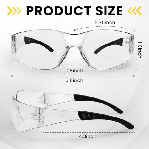 30 Pack Clear Safety Glasses for Men Women,Scratch & Impact Resistant
