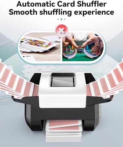 KPAW Automatic Card Shuffler for 1-2 Decks with Dual Modes