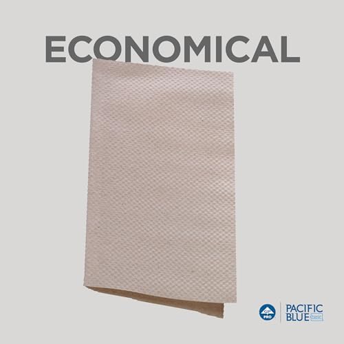 Pacific Blue Basic S-Fold Recycled Paper Towels by GP PRO (Georgia-Pacific), Brown, 23504, 250 Towels Per Pack, 16 Packs Per Case (4000 Total), 9.20" x 10.20