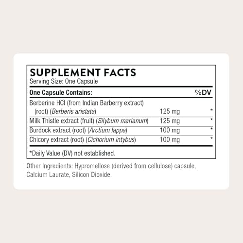 THORNE Liver Cleanse, Berberine HCl & Milk Thistle, 60 Capsules