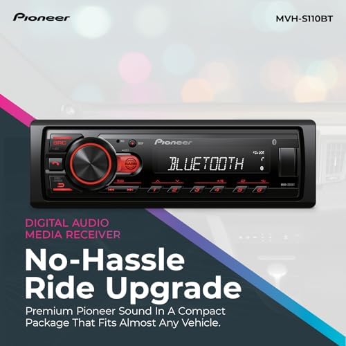 Pioneer MVH-S110BT 1-Din Digital Media Car Stereo with Bluetooth