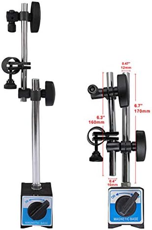Qnkaa Dial Indicator with Magnetic Base Holder 0-1" Dial Gauge 0.001"