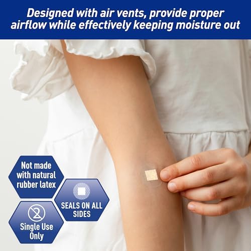 MED PRIDE Sterile Round Clear Spot Bandages,Hypoallergenic,7/8 in,100-Count