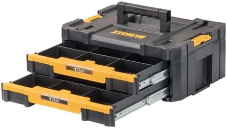 DEWALT TSTAK Tool Storage Organizer with Double Drawers, Holds Up to 16.5 lbs. (DWST17804)