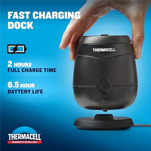 Thermacell E-ZoneGuard Patio + Mosquito Repeller, 6.5Hr Bat + Charging Dock