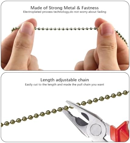 2 Pack Bronze Ceiling Fan Pull Chain Extension Set