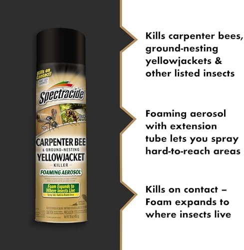 Spectracide Carpenter Bee & Gound-Nesting Yellowjacket Killer 16 Oz, 3 Pack