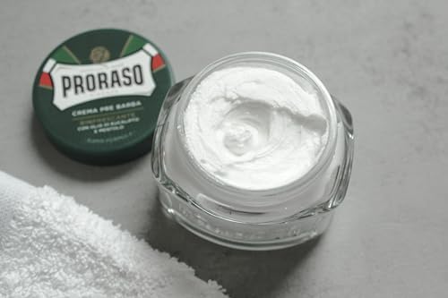 Proraso Pre-Shave Conditioning Cream for Men, Refreshing and Toning with Menthol and Eucalyptus Oil, 3.6 oz