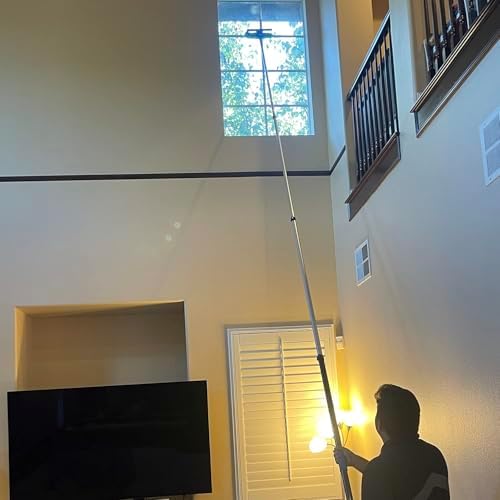 20 Foot High Ceiling Fan, Cobweb Duster with 5-12ft Extension Pole