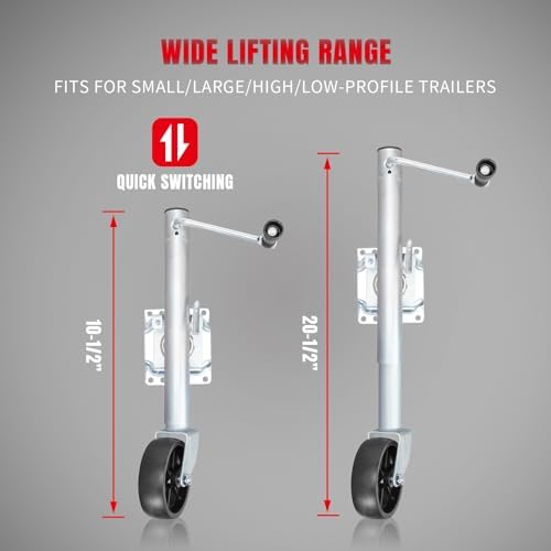 BIG RED Boat Trailer Jack with Wheel, 1000 lbs Swivel Boat Trailer Jack